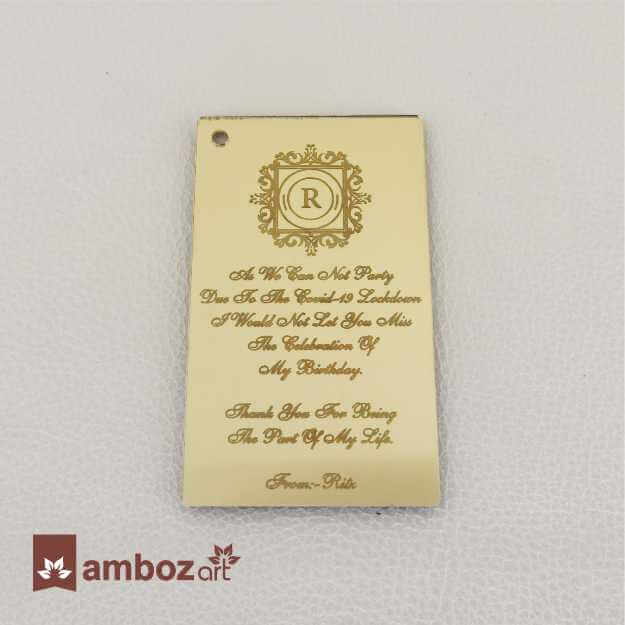 Golden Mirror Acrylic Tag