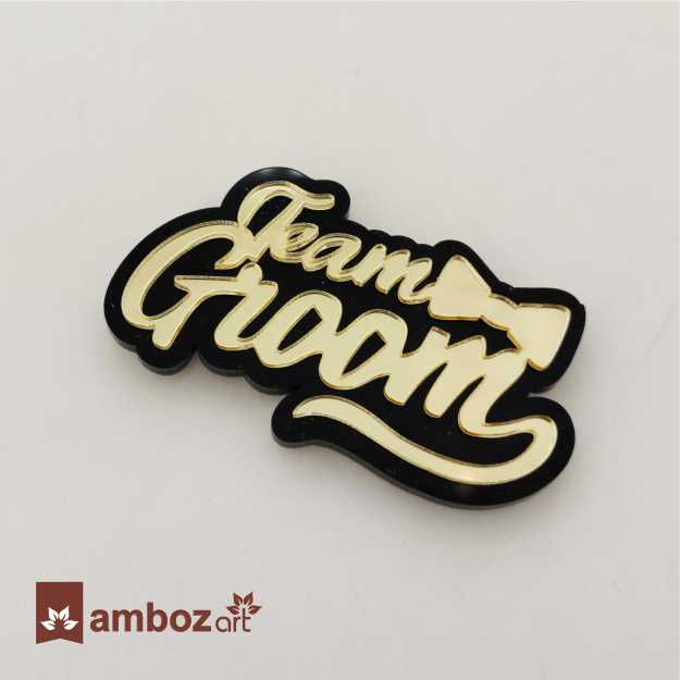 Team Groom Brooches